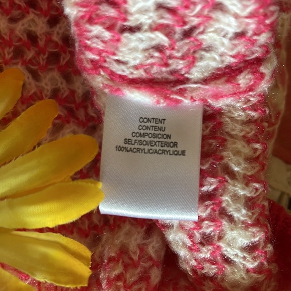 🌺 WAYF; Brand New with Tags! Nordstrom Pink & Cream Striped Weave Sweater Sz. - Picture 9 of 10
